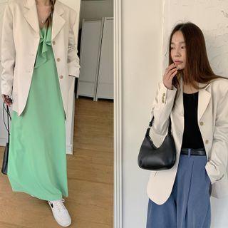 Single-breasted Formal Blazer Cream - One Size