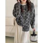 Heart Cardigan Gray - One Size