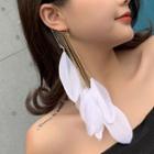 Feather Dangle Ear Cuff 1 Pc - As Shown In Figure - One Size