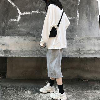Plain Loose-fit Sweatshirt / Plain Skirt