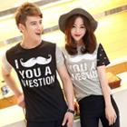 Couple Short Sleeves Lettering T-shirt / T-shirt Dress