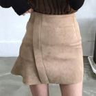 Ruffle-trim Mini A-line Skirt