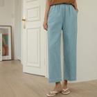 Band-waist Wide-leg Summer Jeans