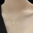 Crescent Star Necklace Gold - One Size