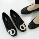 Contrast-trim Quilted Flats
