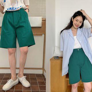 Pintuck Color Bermuda Shorts