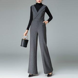 Boot-cut Sleeveless Jumpsuit