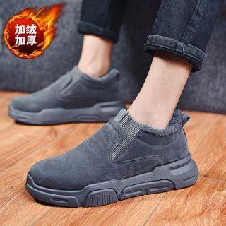 Platform Fleece-lined Laceless Sneakers