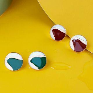 Glaze Round Stud Earring