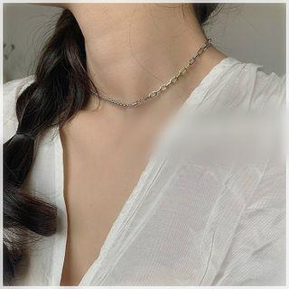 925 Sterling Silver Chain Choker 2104 - One Size
