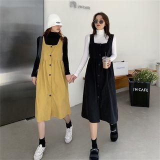 Buttoned Overall Dress