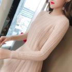 Twist Knit Sweater Panel Dress