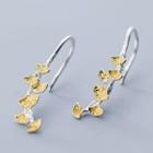 Gingko 925 Sterling Silver Pull Through Earring S925 Silver - Through Earring - One Size