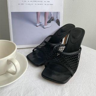 Spool-heel Net Sandals