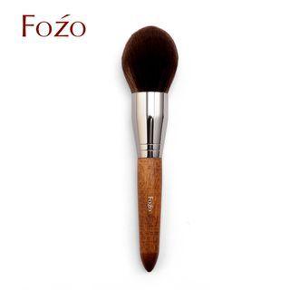 Blush Brush 1 Pc - Light Brown & Silver & Brown - One Size