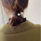 Faux Pearl Hair Tie 1 Pc - White - One Size