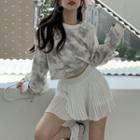 Tie Dye Cropped Sweatshirt / Pleated Skort