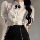 Short-sleeve Blouse / Mini Skirt / Waist Chain / Set