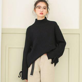 Mock Neck Rib Sweater