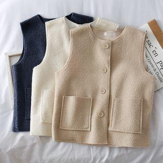 Button-down Fleece Top