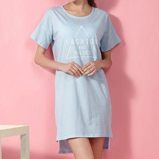 Printed Short-sleeve Nightdress