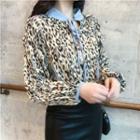 Leopard Long-sleeve Blouse