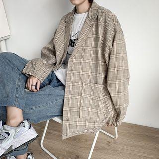 Plaid Button-up Jacket