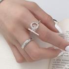 925 Sterling Silver Open Ring / Chained Ring