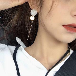 Non-matching Bobble & Bar Dangle Earring