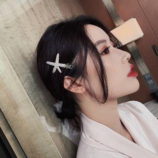 Rhinestone Starfish Hair Clip As Shown In Figure - One Size