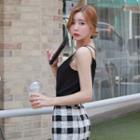 Spaghetti-strap Crinkled Top