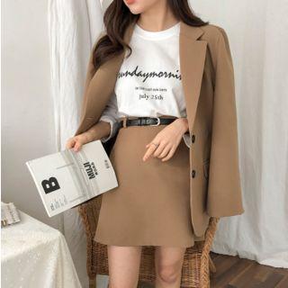 Zip-closure H-line Mini Skirt