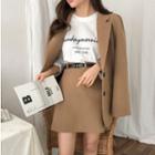 Zip-closure H-line Mini Skirt