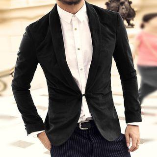 Plain Velvet Blazer