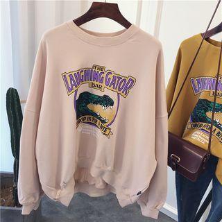 Crocodile Print Pullover