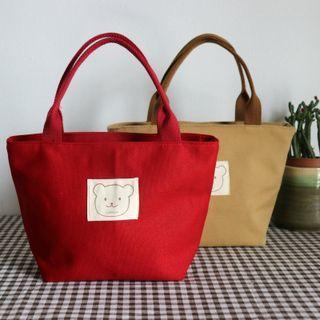 Bear Print Canvas Lunch Bag