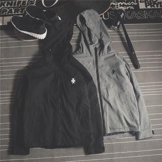 Embroidered Zip Hoodie