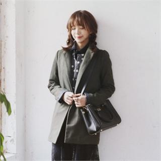 Notched-lapel One-button Jacket