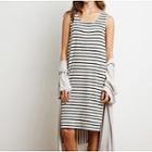 Sleeveless Paneled Stripe Dress