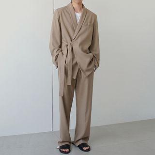 Tie-waist Blazer / Straight-fit Pants