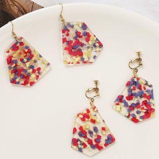 Dotted Acetate Dangle Earring