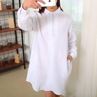 Crinkled Long Shirt