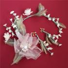 Set: Mesh Flower Headband + Fringed Earring As Shown In Figure - One Size