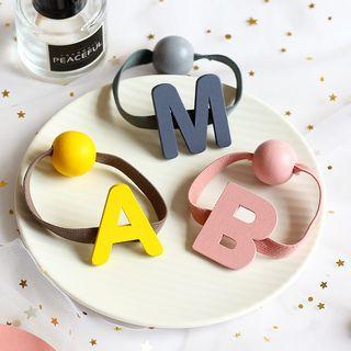 Wooden Letter M Hair Tie