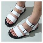 Faux-leather Bukcled Sandals