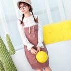 Set: Blouse + Corduroy Suspender Sundress