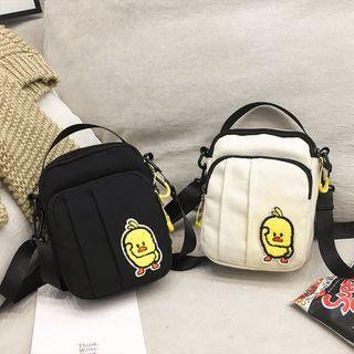 Duck Applique Canvas Crossbody Bag
