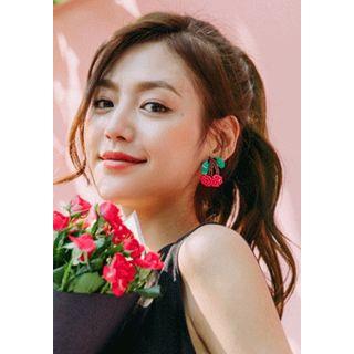 Beaded Cherry Earrings
