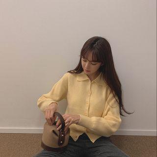 Collared Pastel Knit Cardigan