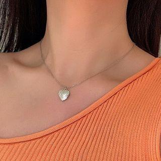 Heart Necklace 1 Piece - Necklace - Gold - One Size